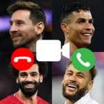 football players video call android application logo